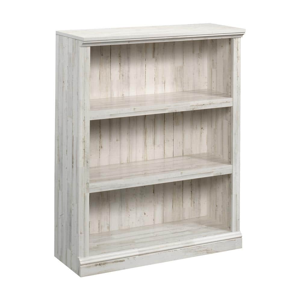 SAUDER 43 in. White Plank Engineered Wood 3Shelf Bookcase 426427 The Home Depot