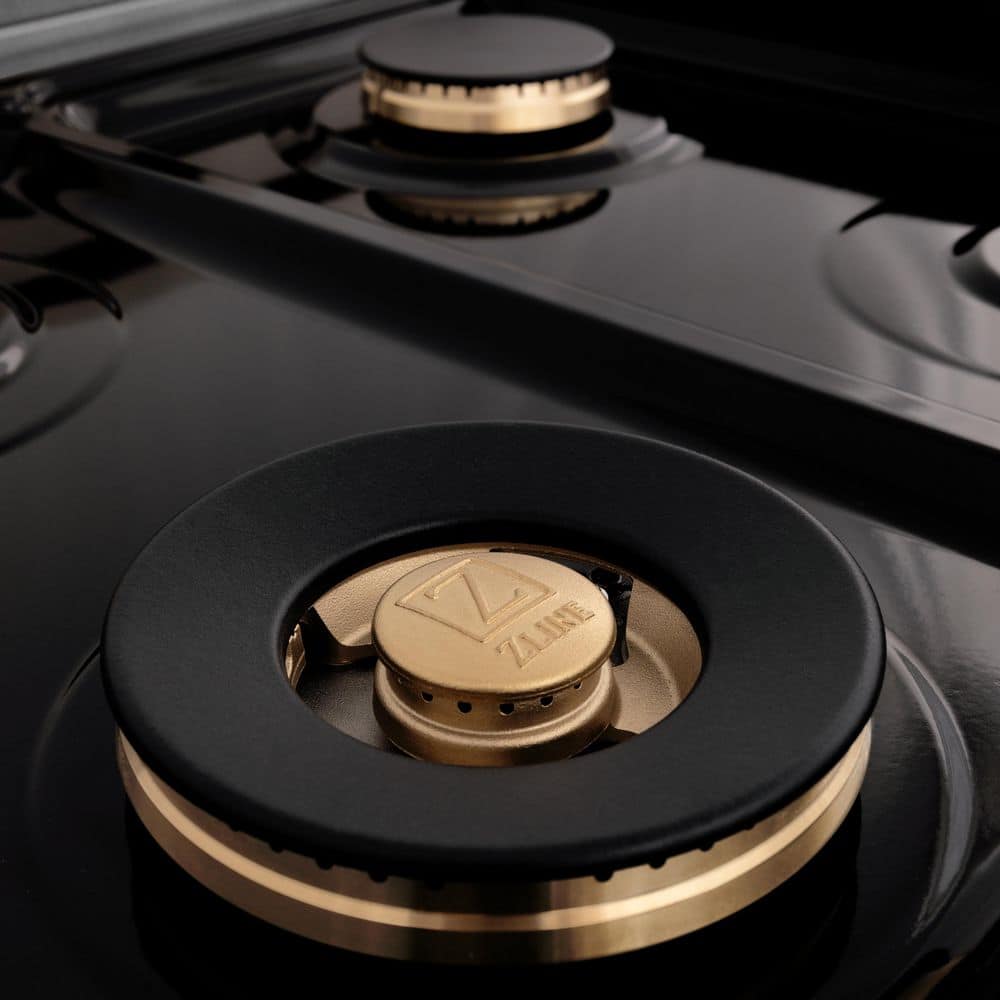 ZLINE 48" Stainless Steel Dual Fuel Range with Brass Burners