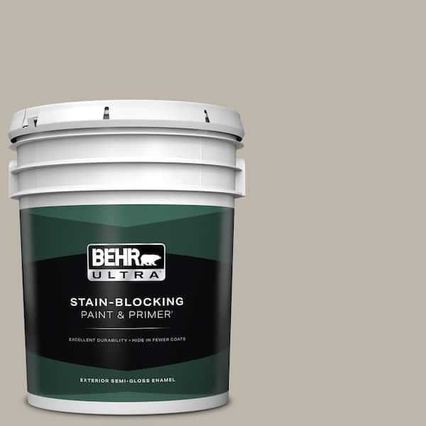 BEHR ULTRA 5 gal. Home Decorators Collection #HDC-CT-21 Grey Mist Semi-Gloss Enamel Exterior Paint & Primer