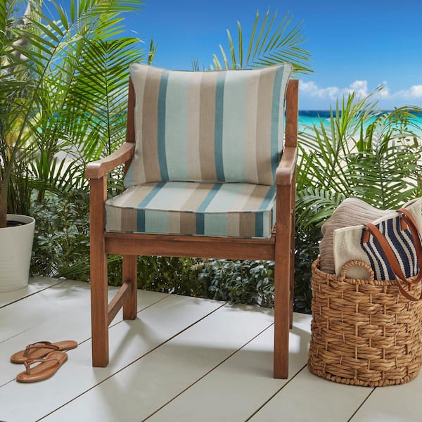 SORRA HOME 25 in. x 25 in. x 5 in. Deep Seating Outdoor Pillow and