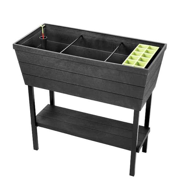 Keter Urban Bloomer Resin Raised Garden Bed, Graphite Keter Urban Bloomer Resin Raised Garden Bed, Graphite