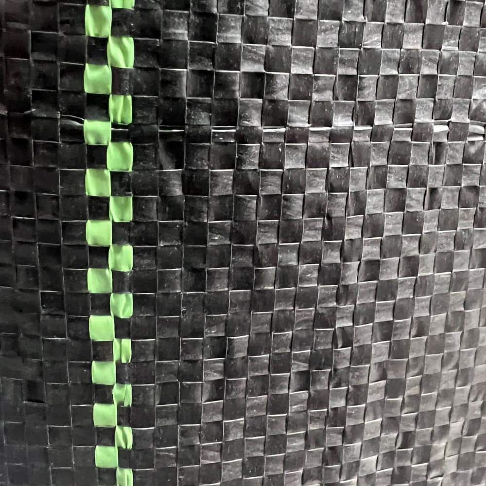 Heavy-Duty Black and Green Woven Weed Barrier Fabric, 3 x 100 ft