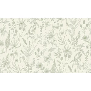 Botanical Olive Wallpaper Sample