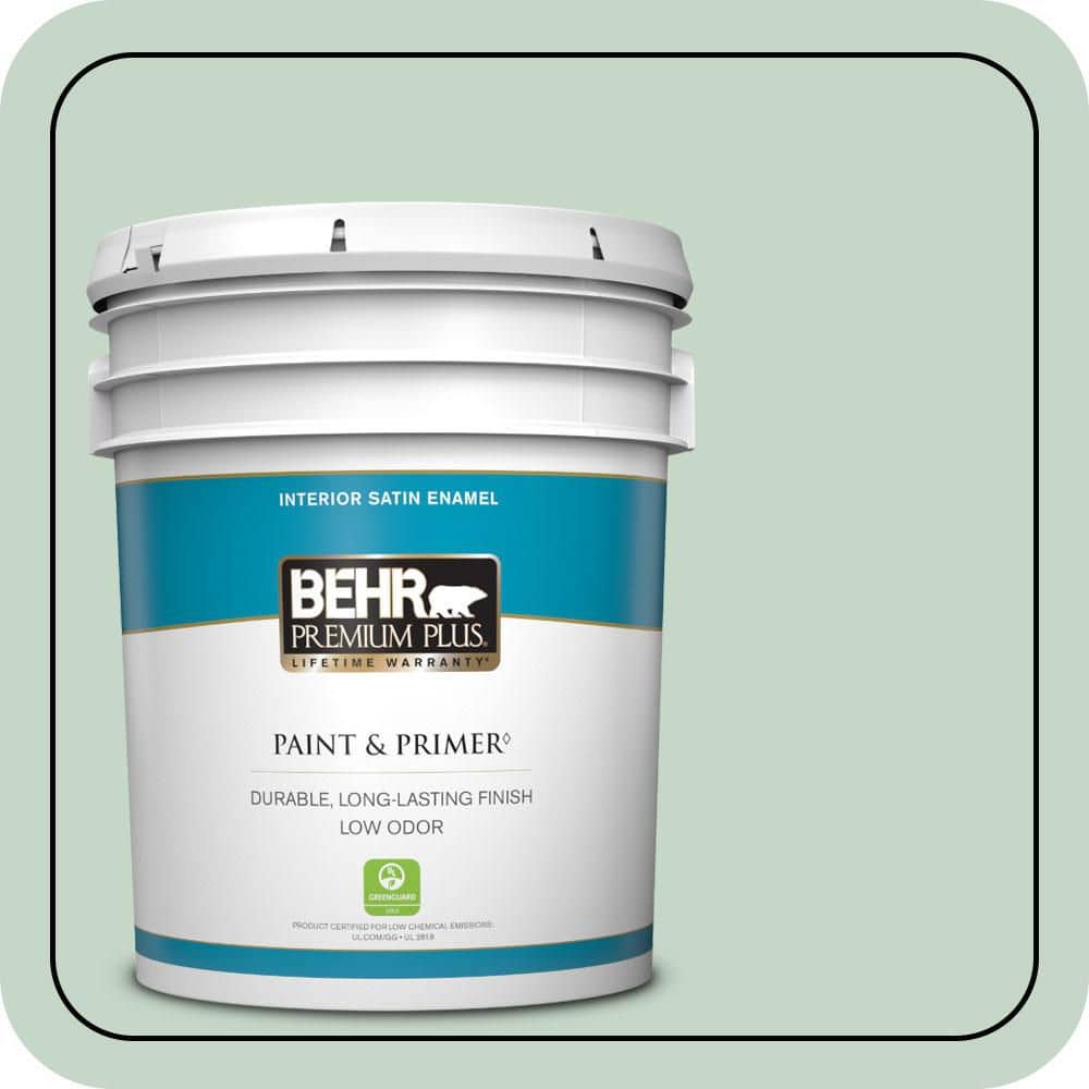 5 gal. #S410-2 New Moss Satin Enamel Low Odor Interior Paint & Primer price history on PriceWatchPro