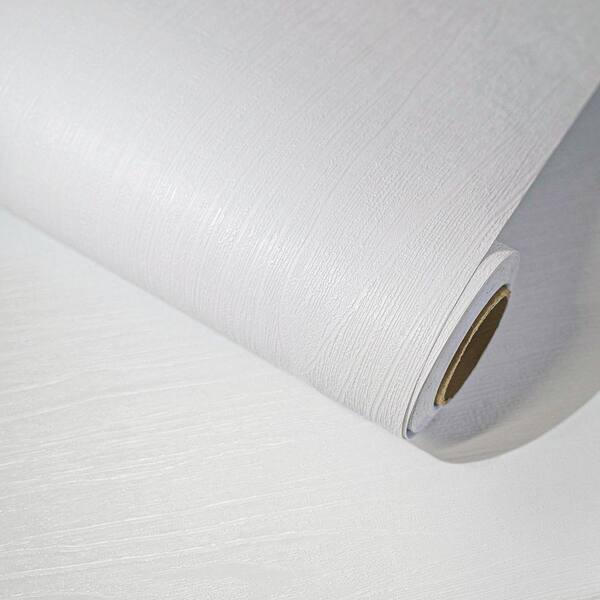 thumbnail image 2 of White Wood Contact Paper – Peel And Stick Wallpaper, Wood Grain, Waterproof Vinyl, 17.7"x118", 14.5 Sq Ft, Stain Resistant 2 of 4