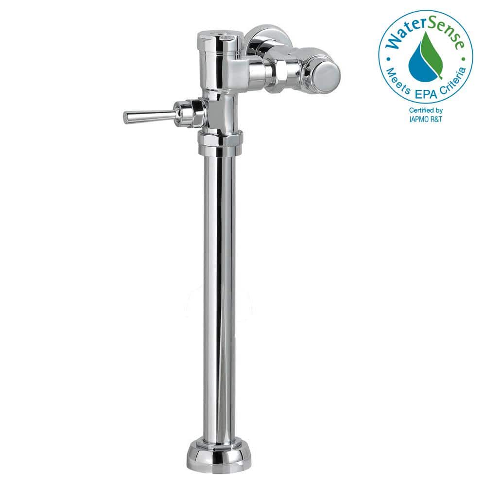 Chrome Plated Manual Flush Valve with Top Spud