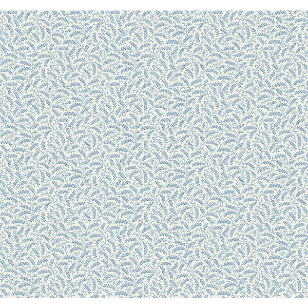 Seabrook Designs Bleu Bisque Cossette Paper Unpasted Nonwoven Wallpaper Roll 60.75 sq. ft.