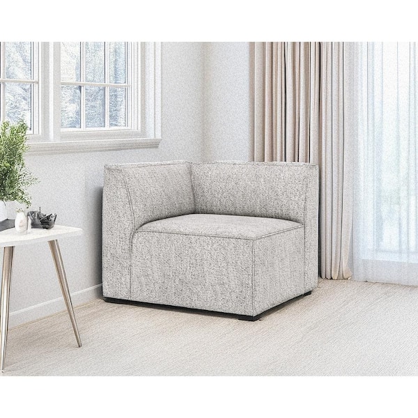 Nyhus Dockson Taupe Fabric Right Corner Side Chair
