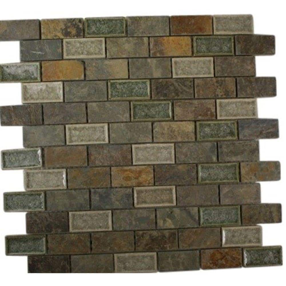 Cream Stone Look Brick Joint Mosaic Wall Tile