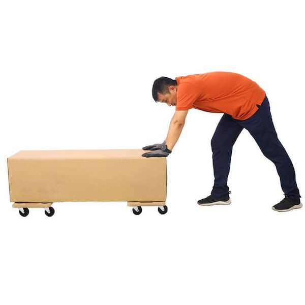 2-Pieces 22.8 in. W x 11.2 in. D Natural 500 lbs. Capacity MDF Hand Truck with Wheels for House Office Furniture Moving