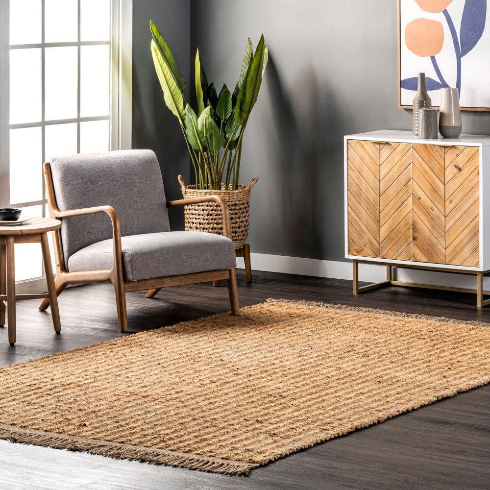Hallie Natural Jute Braided Handmade 3' x 5' Area Rug