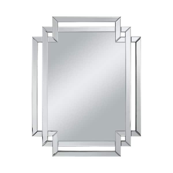HomeRoots 27.6 in. W x 35.4 in. H Clear Rectangle Accent Unframed Mirror