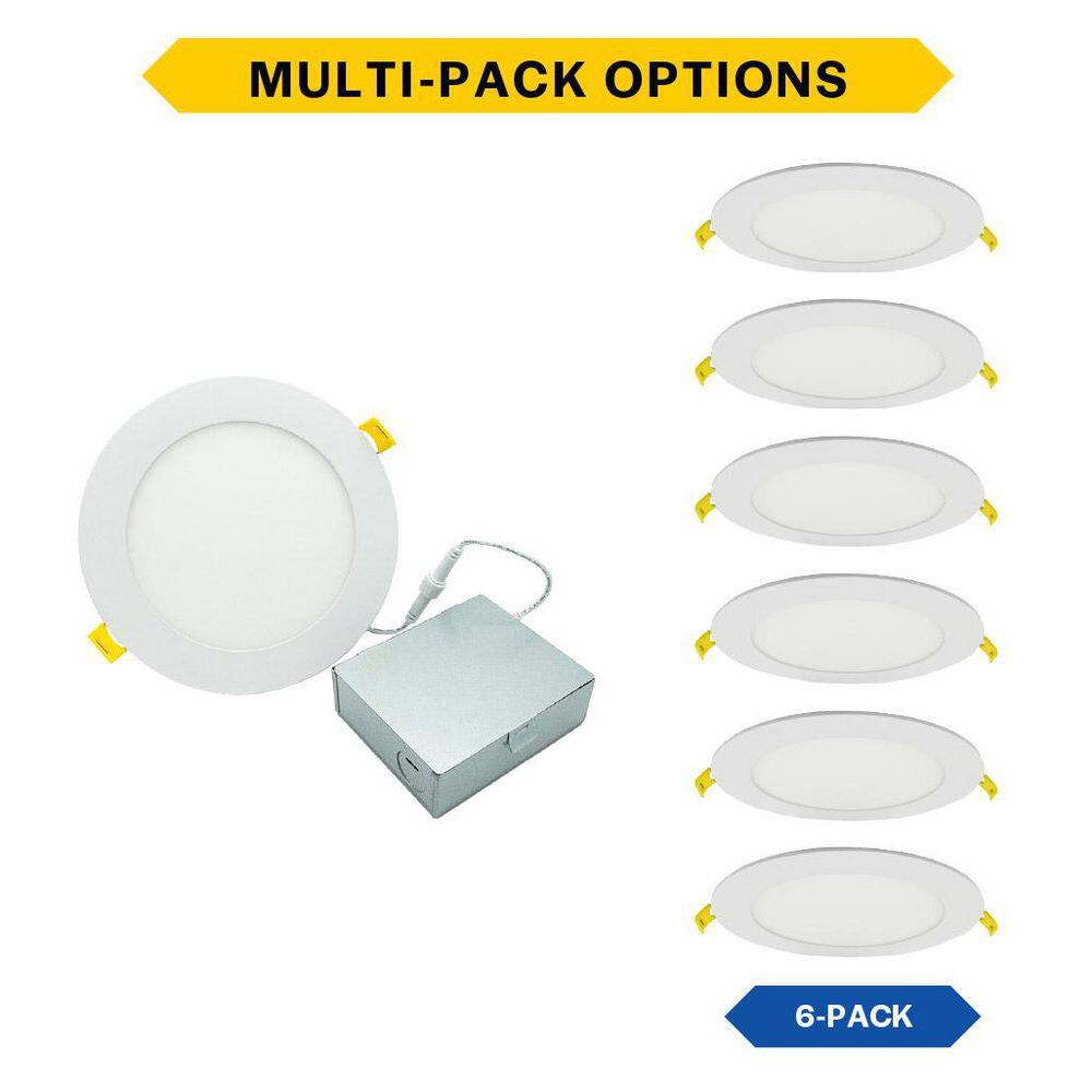 Integrated Recessed Pro LED Light Select Slim Downlight 3 in. 8-Watt 2700K-5000K Color Selectable Dimmable JA-8 6-Pack price history on PriceWatchPro