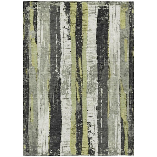 Chantille Machine Washable Indoor/Outdoor Abstract ACN1872 Aloe 9 ft. x 12 ft. Accent Rug