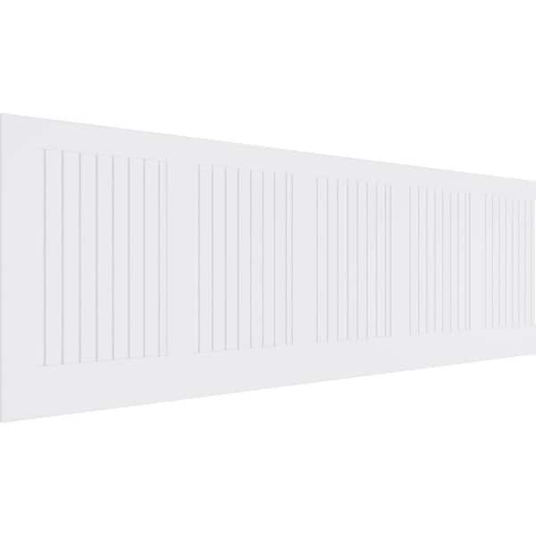 Ekena Millwork 32 in. H x 94-1/2 in. W 21.04 sq. ft. Framed Beadboard PVC Wainscot Paneling Kit