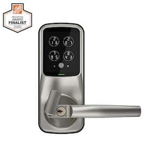 Model-S Satin Nickel Smart Touchscreen Keypad Door Latch Lock with Bluetooth