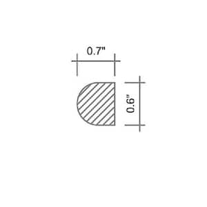 Grandis 0.6 in. x 12 in. Black Marble Polished Pencil Liner Tile Trim (0.5 sq. ft./case) (10-pack)