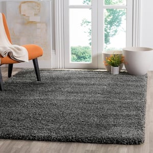 Santa Monica Shag Dark Gray 4 ft. x 6 ft. Solid Area Rug