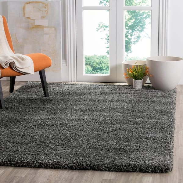 Santa Monica Shag Dark Gray 5 ft. x 8 ft. Solid Area Rug