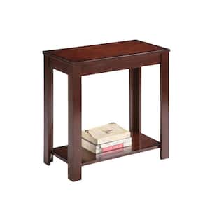 24 in. Traditional Dark Cherry Rectangle Wood Side / End Table