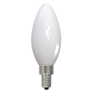 40 - Watt Equivalent Soft White Light B11 (E12) Candelabra Screw Base Dimmable Milky 3000K LED Light Bulb (4-Pack)