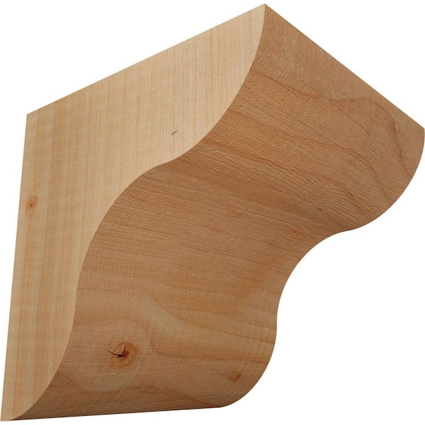 Ekena Millwork 5-1/2 in. x 6 in. x 6 in. Douglas Fir Carmel Smooth Corbel