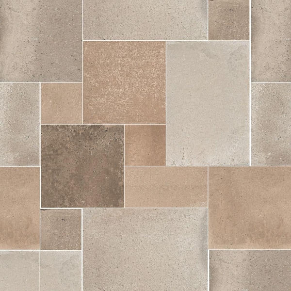 Adagio Taupe Modular 26 in. x 51 in. Porcelain Floor and Wall Tile (9.15 sq. ft. /Case)
