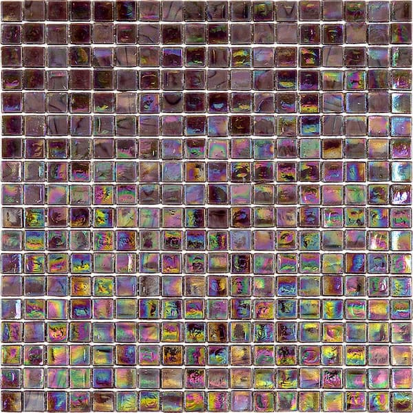 Apollo Tile Skosh 4 in. x 6 in. Glossy Wine Red Glass Mosaic Uniform square Wall and Floor Sample Tile (0.13 sq. ft./Piece) (1-Pack)