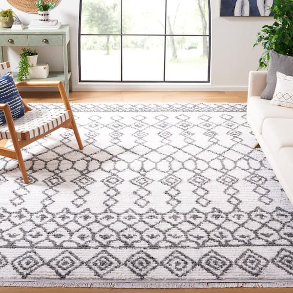 Augustine 8 ft. x 10 ft. Ivory/Gray Tribal Area Rug