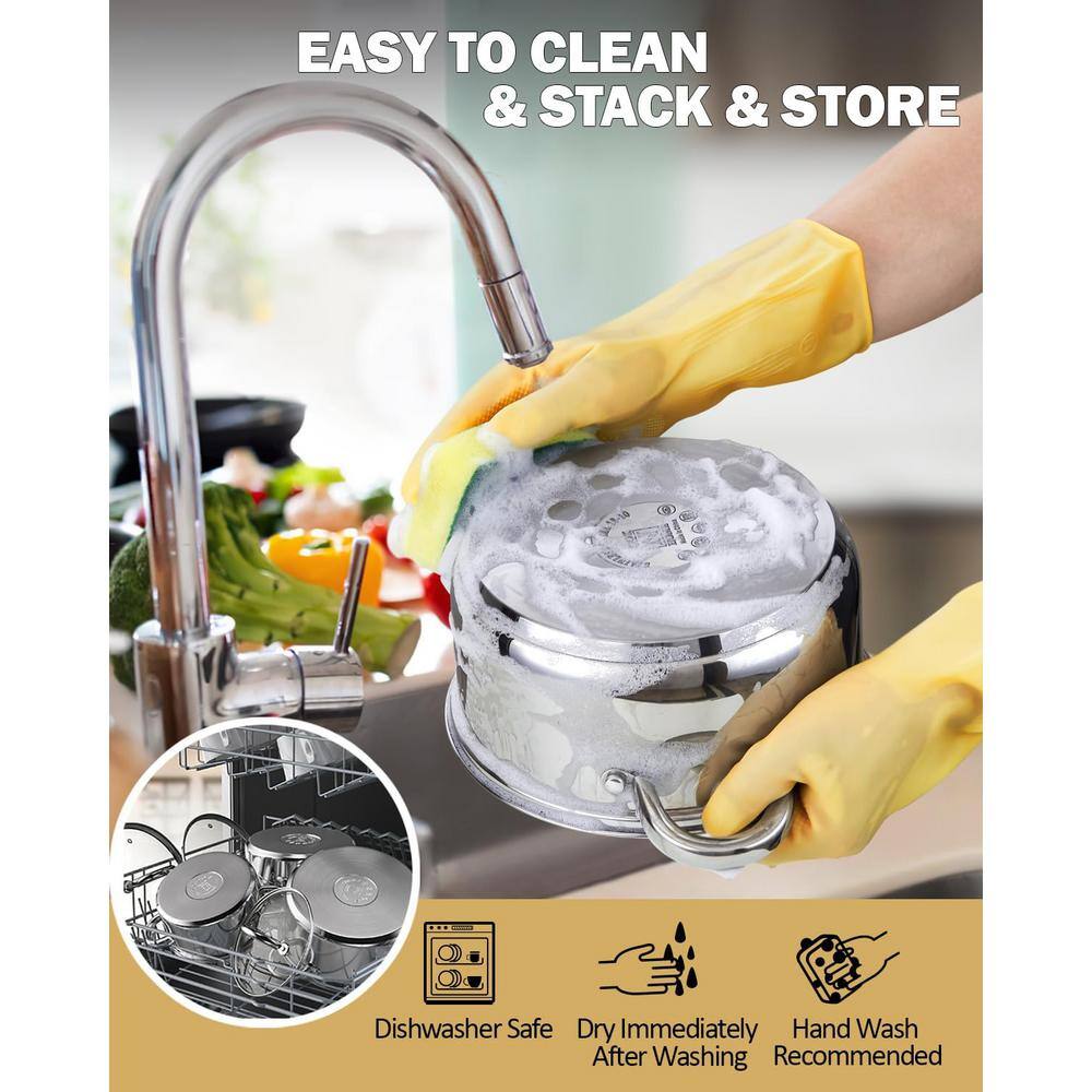 12-Quart Stainless Steel Stockpot with Glass Lid