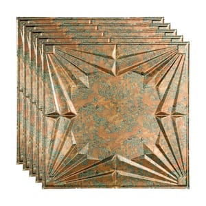Art Deco 2 ft. x 2 ft. Copper Fantasy Lay-In Vinyl Ceiling Tile (20 sq. ft.)