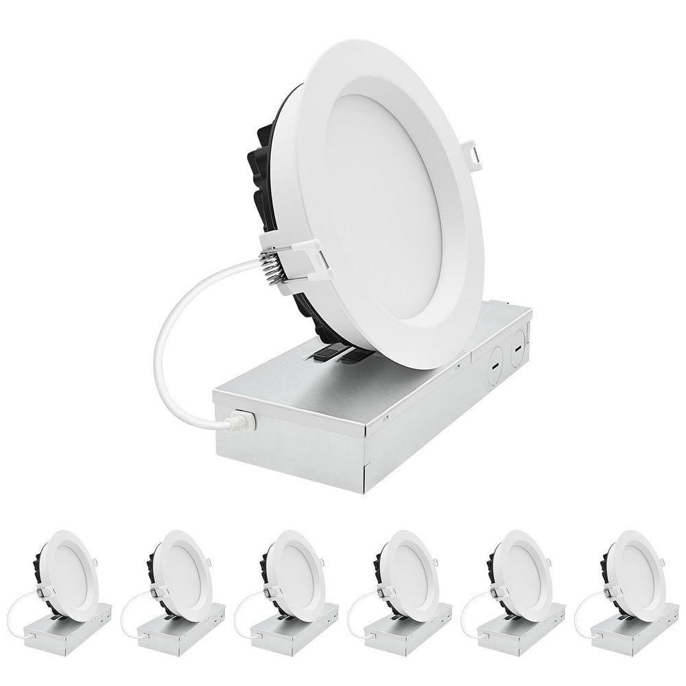 6 In. Integrated LED Recessed Light, Regressed Light, 5CCT, 19W-32W, Up to 3000LM, Dimmable, 277V, 100° Beam, ETL 6 Pack price history on PriceWatchPro
