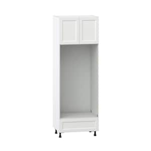 Alton Painted 30 in. W x 89.5 in. H x 24 in. D in White Shaker Assembled Pantry Oven Cabinet with Drawer