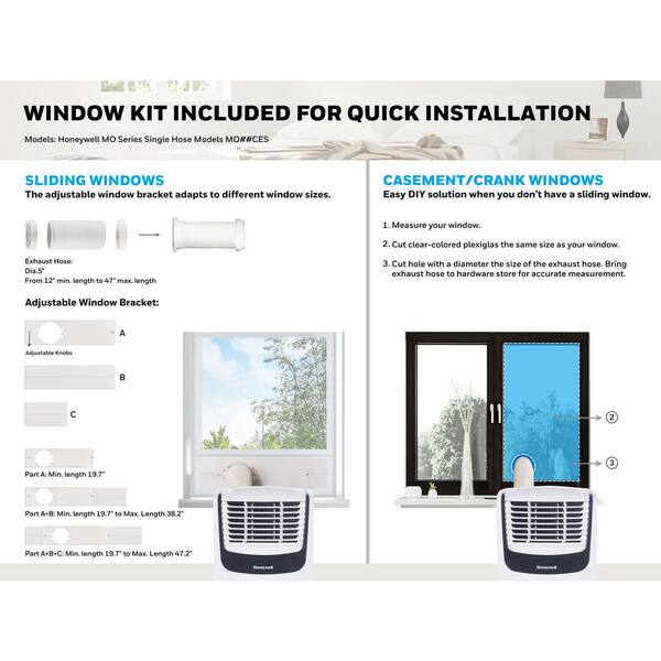 Honeywell 10 000 Btu 115 Volt Portable Air Conditioner With Dehumidifier And Remote Control In White Mn10cesww The Home Depot