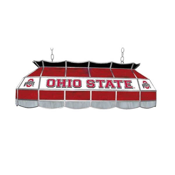 Trademark Global The Ohio State 3-Light 40 in. Stained Glass Tiffany Light
