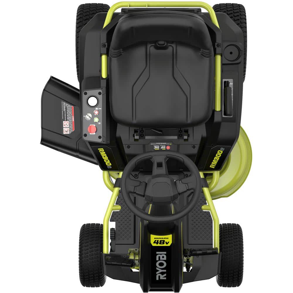 48V Brushless 30 in. 50 Ah Battery Electric Rear Engine Riding Mower ...