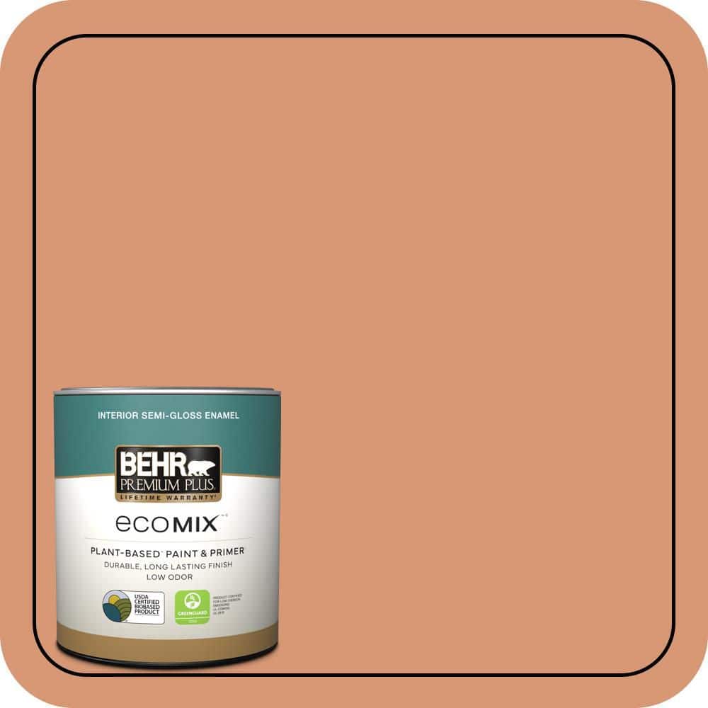 1 qt. #M210-5 Candied Yams Semi-Gloss Enamel EcoMix Plant-Based Interior Paint & Primer price history on PriceWatchPro