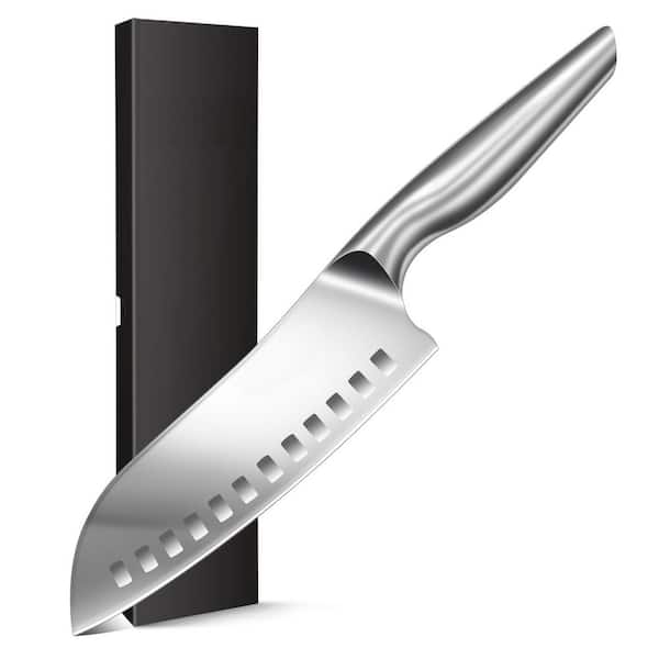 7 in. Stainless Steel Full Tang Santoku Knife with Ergonomic Handle, Kitchen Knife, Chef's Knife In Japanese