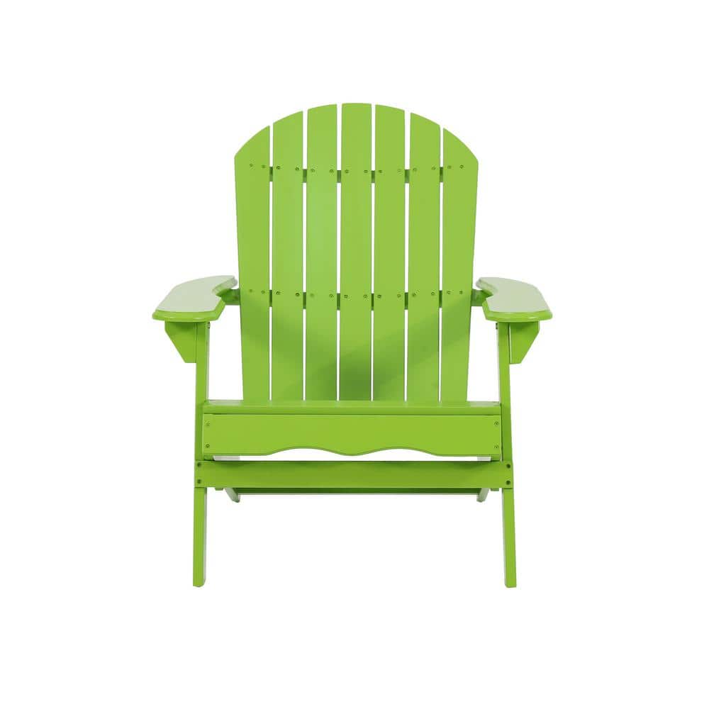 Tenleaf Light Green Outdoor All Solid Wood Wooden Adirondack Chair