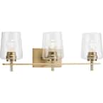 Progress Lighting Classic Collection 3-Light Matte Black Etched Glass ...