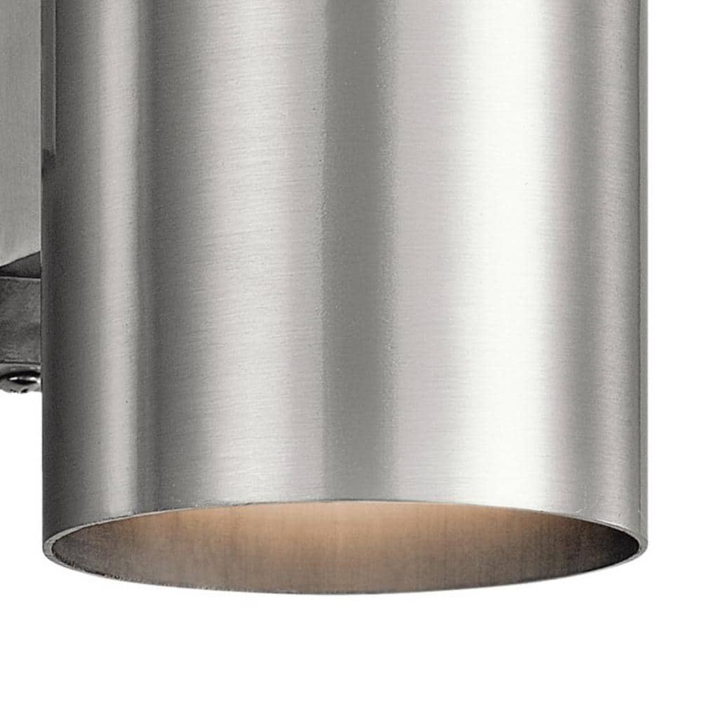 Brushed Aluminum Modern Cylinder Wall Sconce