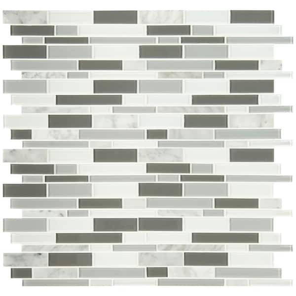 MSI Positano Interlocking 12 in. x 12 in. Mixed Multi-Surface Wall Mosaic Tile (1 sq. ft./Each)