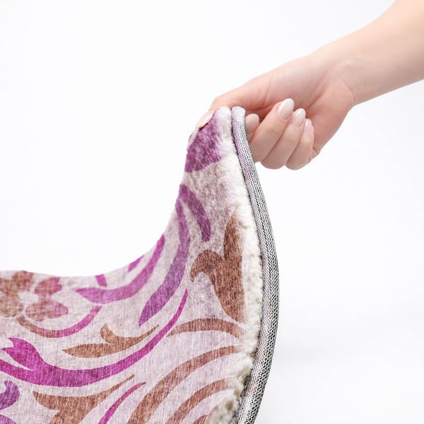Dream Shag Premium Machine Washable Abstract ADS764 Lavender 10 ft. x 14 ft. Area Rug