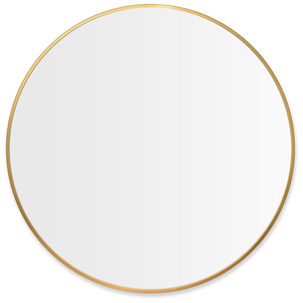 36 in. x 36 in. Modern Round Aluminum Alloy Frame Large Wall Mounted Vanity