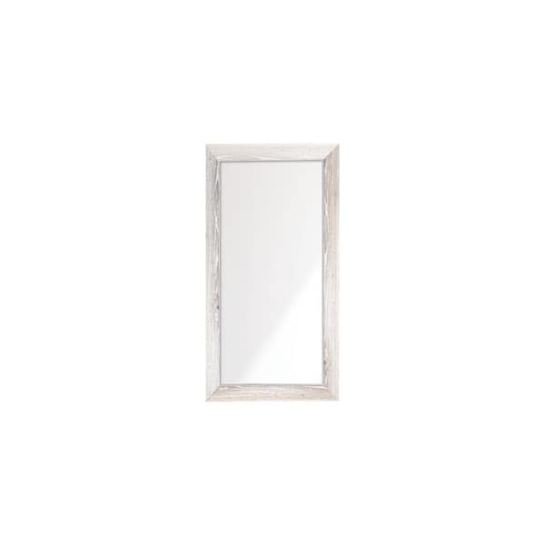 BrandtWorks Restoration White Framed Wall Mirror 25.5 in. W x 48.5 in. H