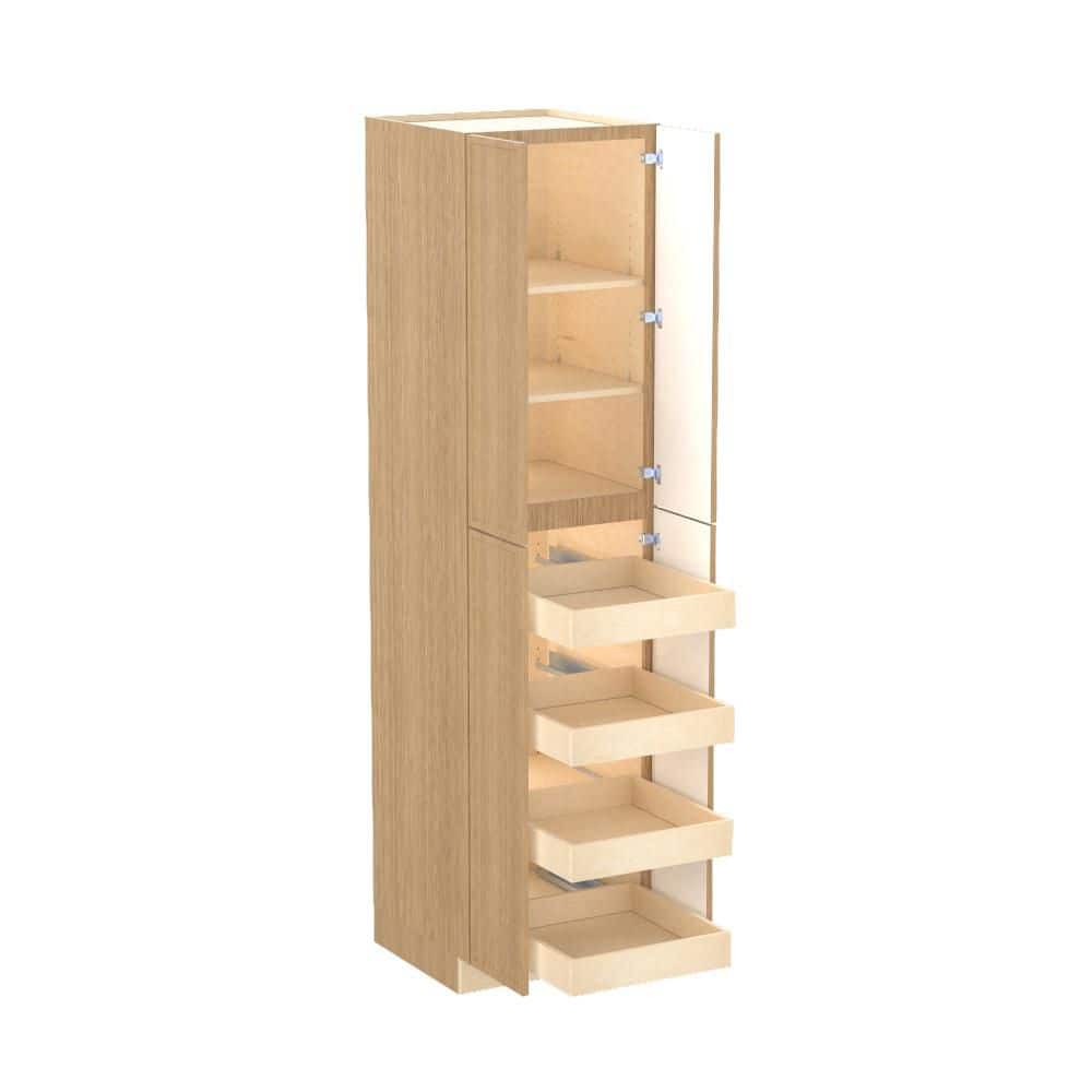 Franklin 24 in. W x 24 in. D x 96 in. H Assembled Plywood Pantry Kitchen Cabinet in Vanguard Oak with 4ROT Soft Close price history on PriceWatchPro