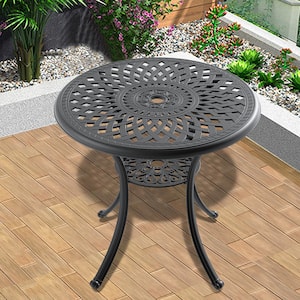 30.71 in. Cast Aluminum Patio Dining Round Table