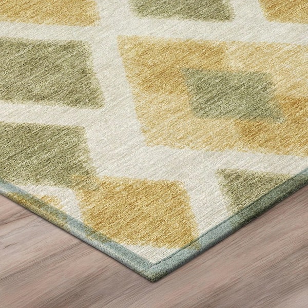 Chantille Machine Washable Indoor/Outdoor Abstract ACN3021 Sage 8 ft. x 10 ft. Area Rug