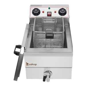 8.5 qt. Stainless Steel Single Tank Deep Fryer with Faucet