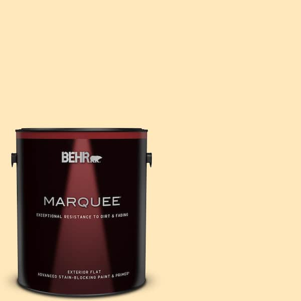 BEHR MARQUEE 1 gal. #310A-2 Gold Buttercup Flat Exterior Paint & Primer